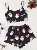 Fongt Sleeveless Gingerbread Man Sling Vest Milk Silk Home Clothing Pajamas Female Autumn Summer Suit-Outfit