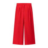Fongt Homemade New Women's Clothing V-Necked Waist Trouser Casual Set