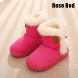 Snow Boots Turned-over Baby Plush Children Boots for Boys Girls Artificial Fur High Top Keep Warm Kids Winter