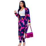 print long sleeve cardigan pants summer two piece set long cardigan pants 2 piece set summer women's suits loose
