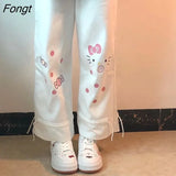 Cartoon Cat Trousers Casual Harajuku Harem Pants Anime High Waist Sweatpants Femme Cool Ulzzang Gothic Hip Hop Pants