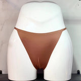 Fongt Ice Silk Scarless Lady Thong Diamond With Female Thong Trousers T-Pants Large Thong Trousers