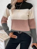 Fongt And Winter Hit Sweater Women's Suit Round Collar Long-Sleeved Knitted Shirt Casual Top