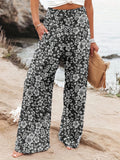 Fongt Spring And Summer New Four Seasons Of Leisure Wide Leg Trousers Print Burst Loose Trousers Women