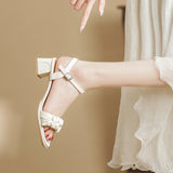 Fongt New 2023 Summer Thick Heel Sandals For Women To Wear A Soft Bottom With A Fairy