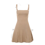 Show Chest A Dress Summer New Ins Gentle Lady Style Solid Color Short Skirt Girl-Outfit