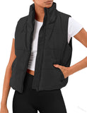 Fongt New Fashion Zipper Pocket Short Cotton Cotton Vest