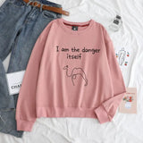 Hoodies Clothes Casual O-neck Thin I Am The Danger Itself