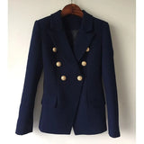QUALITY New Fashion 2023 Runway Star Style Jacket Women's Gold Buttons Double Breasted Blazer