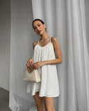 Fongt Women's Beach Dress Casually Bare Back Short Summer Sling Dress Women