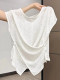 Fongt Goods Explosion Short-Sleeved T-Shirt Women 2025 New Summer Thin Luxury High-End Feeling Super Fire Age Reduction Unique Top
