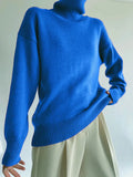 Women Turtleneck Sweater Knitted Loose Thick Fashion Autumn Winter Female Sweaters 2022 New Long Sleeve Soft Basic