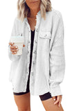 Fongt 2025 New Coat Fashion Casual Collar Pocket Splicing Irregular Shirt Jacket Woman