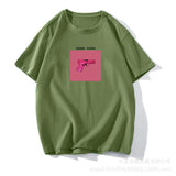 Fongt Ins Wind Printing T-Shirts For Women's Summer New Loose Round-Neck Cotton Short-Sleeved Top