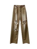 Vintage High Waist Loose Ripped Jeans Pants 2023 Fashion Women's Grunge Baggy Y2K Wide Leg Female Denim