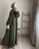 Fongt And Autumn New Muslim Women's Clothing Pure Color Elegant Fashion Loose-Fitting Suit