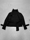 Fongt Dark Wind Simple Tie Belt Belt To Collect The Belt Casual Trench Coat Hottie High-End Feel Jacket Jacket