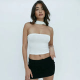 Sexy Backless Corset Halter Top Sleeveless Summer Short Edgy Clothes Y2k Vest Solid Tank Party Womens Tops Streetwear-Outfit