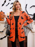 Fongt New Women's Sweater Halloween Bat With Long-Sleeved Cloaked Shirt Jacket