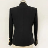 QUALITY Newest 2023 Designer Blazer Jacket Women's Single Button Satin Collar