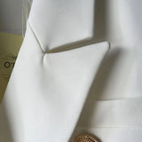 QUALITY New Fashion 2023 Star Style Designer Blazer Women's Gold Buttons Double Breasted Blazer Plus size
