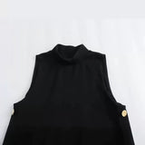 Spring Pleated Sleeveless Vest Dress 2676186-Outfit
