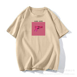 Fongt Ins Wind Printing T-Shirts For Women's Summer New Loose Round-Neck Cotton Short-Sleeved Top