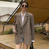 Fongt Suit Jacket Female 2024 Spring And Autumn New Korean Version Loose Design Sense Casual Temperament Suit Jacket-Outfit