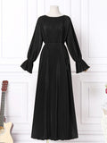 Pleated Party Dresses Vestido ZANZEA Women Casual Lady Solid A-line Oversize Sundress 2022 Spring Long Sleeve Maxi