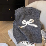 Knit Bow Vest-Outfit