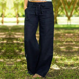 ZANZEA Women Autumn Pants Wide Leg Trousers 2022 Elegant Button Long Pant Turnip Lace Up Pantalon Zip Palazzo