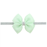 piece Sweet Color Kids Bow Headband Silver Ribbon Bows with Thin Hairband Photography Props Girls Bow Tiara Headwrap