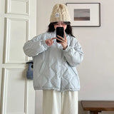 Baseball Collar Down Jacket Female Short Style 2024 Winter New Gourd Grain Warm Small Light White Duck Down Coat Tide-Outfit