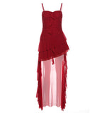 Fongt Summer Women's Solid Color Slim High Waist Fashion One Word Collar Halter Dress-Outfit