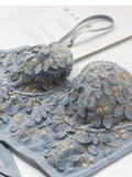 Vintage Lace Embroidery Bustier-Outfit