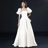 Fongt Shoulder Evening Dress 2025 New Atmospheric Long Dress Annual Conference Host Graduation Party