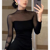 Fongt Casual Crew Neck Long Sleeve Bodysuit