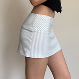 Fongt Summer Temperament Commuting Wind Inclined Stripe Bag Hip Skirt Niche Wind High-Waist A Word Version Sexy Short Skirt