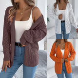 Fongt Shooting Autumn And Winter Hollow Lantern Long Sleeve Open-Sleeve Sweater Long Coat Women's Clothing