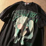 Drama Queen Anime Graphic T-shirt-Outfit