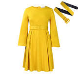 Fongt With Belt African Women's Clothing 2025 Autumn And Winter 2025 New Long-Sleeved Elegant Collar Dress