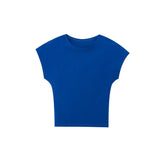 Fongt Summer New Women's Multi-Colored Self-Repair Micro-Sleeveless Design Top T-Shirt