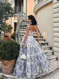 Women's Wear New Style Spring And Summer Shoulder Fashion Eugen Gauze Long Temperament Evening Dress Woman-Outfit