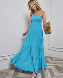Fongt Spring And Summer New Women's Slings To Close The Belt Stripe Holiday Dress Female Sense