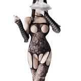 Sex Lingerie Open Lactation Passion Set Transparent Sexy Seduction Uniformed Mesh Garter