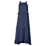 Fongt Hot New Summer Women's New Temperament Long Drag Skirt Skirt Dress Dress