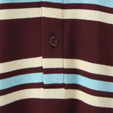 Fongt Women's Summer New Vintage Clammed Cotton Striped Polo T-Shirt T-Shirt