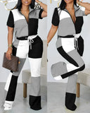 Independent Station New Spring / Summer 2023 Fashion Printed Zipper Jacket 2-Piece Set-Outfit