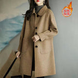 Fongt This Coat Woman 2025 Autumn And Winter New Small Man Thick Korean Version Of The Long-Term Coat