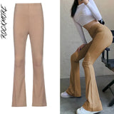 Wide Leg Pants Corduroy High Waist